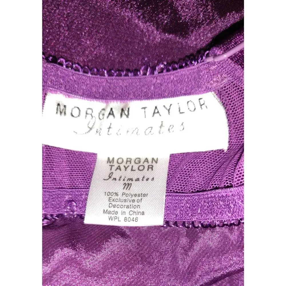 Vintage Y2K Babydoll Slip Dress M Morgan Taylor Purple Nightie Boysenberry NWT - Picture 11 of 15
